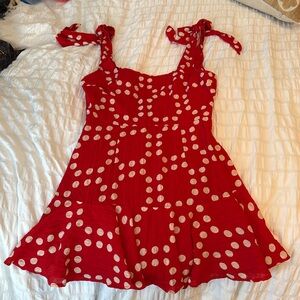 Red and White Polka Dot Dress